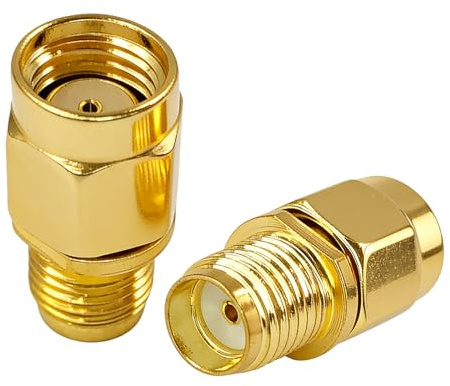 SPTSSWET SMA hona till RP-SMA hanadapter RF koax antenn tunnkontakt WiFi-antennkontakt för WiFi-antenn drönare signal booster router 2-pack