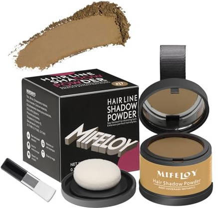 MIFELOY Poudre pour racines invisible, poudre résistante à l'eau pour hommes, correcteur à effet instantané pour épaississement des cheveux pour femmes, couvrant pour camoufler les racines,blond foncé