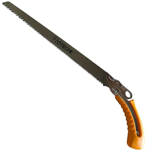 Sega Potatura Manuale 13/33cm con Lama in Acciaio e Astuccio Coprilama | Attrezzo Professionale per Giardinaggio, Potatura Alberi, Siepi e Piante | Taglio Preciso e Sicuro | Art. 341322