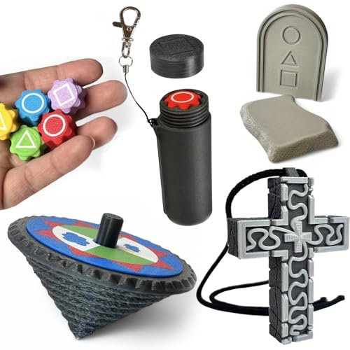 Squid Set - Thanos Kreuz, Kreisel, Stein, Gonggi Knochen, Kajawis® - Spiele & Gadgets für Fans der Serie