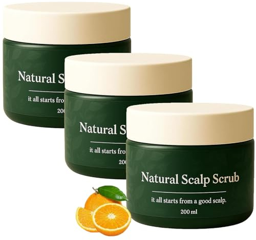 Scrub di cuoio capelluto naturale Lissima, pulizia profonda e nutriente esfoliante, idratante e comoda, disintossicazione del cuoio capelluto per la forfora e rimozione di depositi (3pcs)