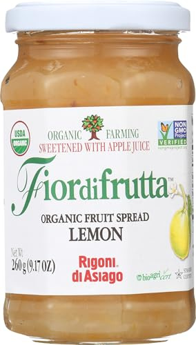 Rigoni Di Asiago Fiordifrutta Organic Fruit Spread, Lemon, 9.17 Ounce