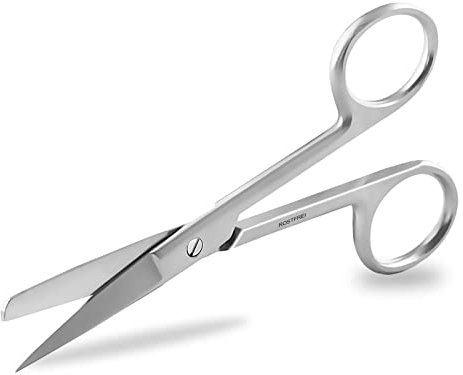 Gerade Verbandschere Rostfreies Edelstahl 12,5 cm RUND - SPITZ