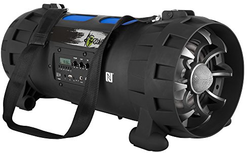 XX. Y P de 137j Altavoz Bluetooth Boom Box (NFC) con Radio FM Integrado, Entrada de batería/Audio para micrófono/Instrumento Musical/Reproductor MP3/Puerto USB Negro