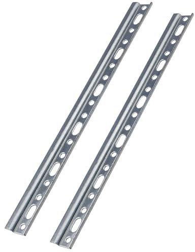 Gedotec Schrankaufhänger Stahl verzinkt H10323 | 2 Stück Schrankhalter zum Schrauben Länge: 357 x 26 mm | Möbelaufhänger | Aufhängeschiene Metall | Schrankträger stabil | Schrankträger | Schwerlast