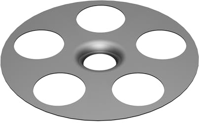 LUX ELEMENTS rondelle 35mm FIX-S 10 pcs. I 10x rondelle galvanisée épaisseur 0,7mm pour vis de 3,5mm I Pour la fixation de panneaux de construction