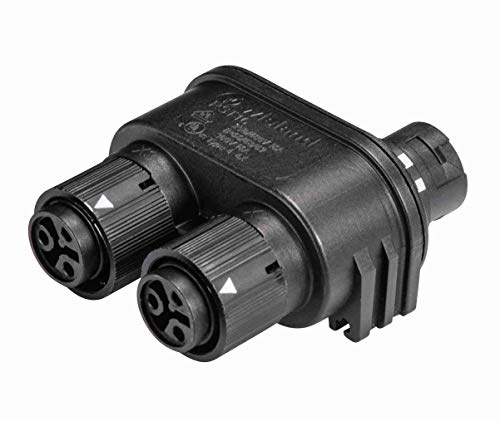 Wieland VERTEILER RST16I3V 2P1 TGVG SW | Mini-Verteilerblock zum Anschluss von 2 Balkonkraftwerk Solar-Modulen an AEconversion INV315-50EU Modulwechselrichter