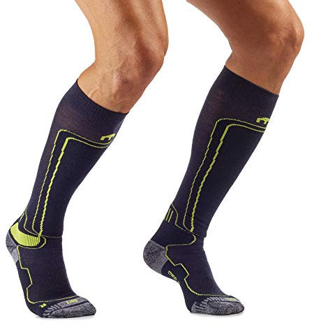 MICO CALZE SKI Natural Performace 100% Made in Italy, Maglia in Lana Merinos + Lycra, Ultraleggere, Unisex per Uomo e per Donna Sportivi, in Colore Blu