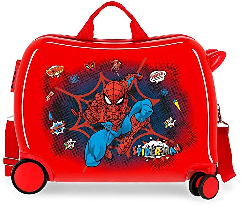 Marvel Spiderman Pop Kinder-Koffer Rot 50x38x20 cms Hartschalen ABS Kombinationsschloss 38L 2,1kgs 4 Räder Handgepäck