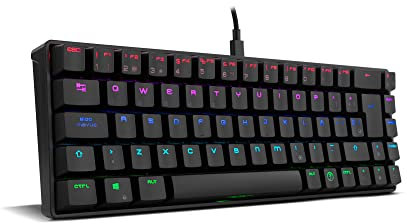 Ozone Gaming OZTACTICALSP Mini Teclado Gaming Tactical, Mecánico sin Teclado numérico, Bluetooth, Switches Outemu Red, Iluminación LED RGB, Silencioso, Layout Español, Negro