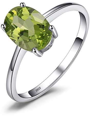 JewelryPalace Echt Edelstein Granat Citrin Peridot Blautopas Amethyst Ringe, Verlobungsring Promise Solitär Verlobung Ring Silber 925 Damen, Silberringe Antragsring Ringe, Damen Schmuck Rosegold Gold