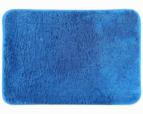 Exma Alfombra Baño Secado Rápido - Alfombrilla Baño Antideslizante Suave y Absorbente – Alfombra Ducha Antideslizante para Baño Moderno – Alfombra de Baño Cómoda y Segura – Alfombrilla Ducha - Azul