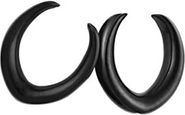 Mesnt 1 Paar Ohr Tunnel 12mm Schwarz, Edelstahl V-Form Schmuck Ear Ohr Plugs Gauge, Schwarz