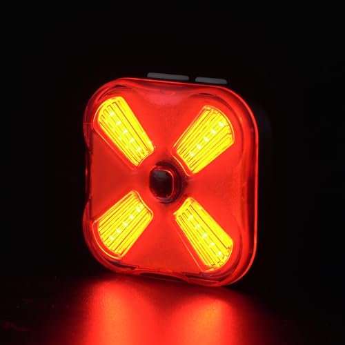 RAVEMEN CLO6 Luces traseras de Bicicleta, 50 lúmenes 7 Modos luz, con Sensor de Freno y Sensor de luz,USB Tipo C Recargable