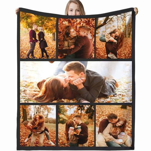 VICVIK Personalisierte Decke,Decke mit Foto Personalisiert Decke mit Foto, Fotodecke mit Eigenem Decke Selbst Gestalten Foto,Personalisierte Geschenke fur Freundin,Mama,Papa