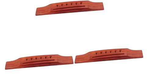 ibasenice Acoustic Guitar Bridge Saddle Redwood Saddle Thru Slotted Bass Guitar Bridge Easy Diy Vintage Look Strings