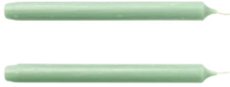 Hjul uppsättning av 2 vaxljus stavljus lindgrön/mynta Ø 2,2 cm design