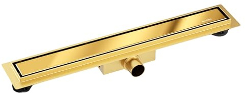 Balneo Duplex Next Mirror Gold Duschrinne 100 cm, Edelstahl AISI 304 | Edelstahl AISI 304, Wendepanel Fliese/Design, Einbautiefe ab 52 mm, 55 l/min, Schmutzfangkorb, 10 J. + 2 J. Beschichtung