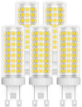 YELANGU G9 LED Light Bulbs 4000K Warm White 12W Equivalent to 90W Halogen Replacements, Bi-Pin Base, LED Light Bulbs for Home and Office Use, 5 Count