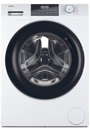 Haier I-Pro Series 1 HW100-BP14929A-S - Lavadora Carga Frontal 10KG, Clase A-20%, Función Vapor, Motor Inverter, 1400 RPM, Fin Diferido, Libre instalación, Detector Automático KG, 15 Programas, Blanco