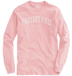 vineyard vines Women's Heritage Long-Sleeve Tee, Flamingo, XL