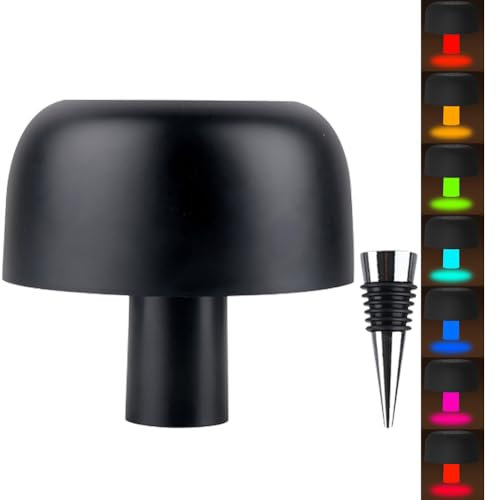 IVEOPPE LED Flaschenlampe Flaschenlicht Akku Tischleuchte - RGB Touch Lampe Kabellos, Tischlampe, Flaschenlampe LED Aufladbar, für Esszimmer Schlafzimmer Camping (Schwarz)