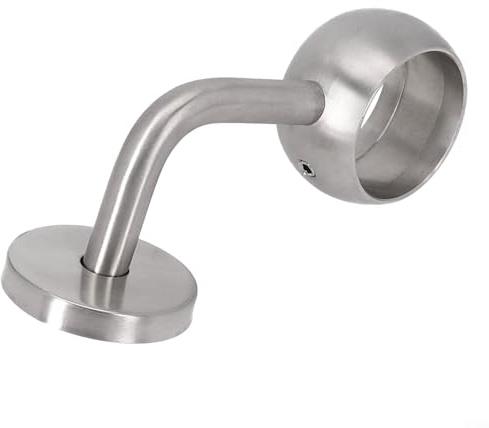 Alanmoship Support Brackets, Handrail Brackets For Stairs, 90° Stainless Steel Closet Rods, Polished Chrome Effect Round Tube Pipe Brackets For Stainless Steel Closet Rods(42mm)