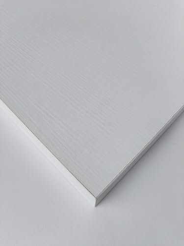 Generico Pannello Truciolare Nobilitato Bianco venato Bordato su 4 lati mm 18 Varie Misure (1, cm. 250 x 60)