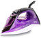 GEEPAS Steam Iron | Clothes Dry & Steam Press | 40s Fast Heat-Up, Vertical Steaming | Ceramic Soleplate & Adjustable Temperature| 220ml Water Tank with 0.8g/Steam Output | 2 Year Warranty 2400W Purple