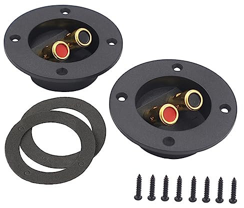 Angoily 2pcs Audio Junction Box Speaker Terminals Box Terminal Cup for Car Stereo Speaker Wire Connector Sub Enclosure