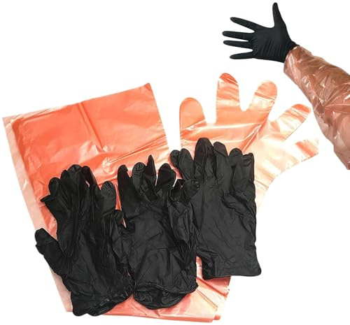 Guanti per la caccia, guanti da medicazione | 24 paia di guanti per eviscerazione di cervo per la pulizia | Kit di guanti da gioco sul campo, guanti veterinari da caccia al cervo a br