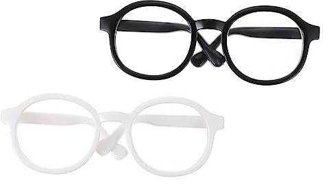 Kisangel 2stücke Dekorative Hundebrille Für Stilvolle Flexible Sonnenbrille Mit Uv-Schutz Für Hunde Und Katzen Für Partys Und Fotoshootings Strapazierfähigem Kunststoff Weiß Und