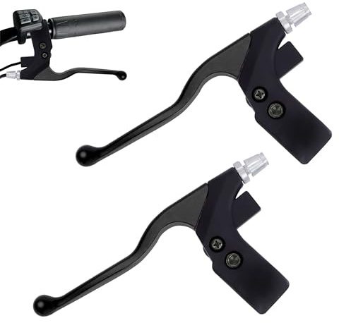 Tunejoy Levier de Frein de Poignée de Vélo Leviers Frein d'embrayage Guidon pour Guidon de Diamètre 2,2 cm de ATV Pocket Dirt Bike Go Kart Scooter MTB Noir 1 Paire