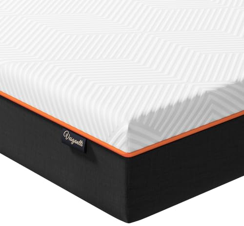 Vesgantti Schaumstoffmatratze orthopädisch 140x200x20cm Oeko-Tex H3 weiß | abnehmbarer und waschbarer Bezug, Gelschaummatratze 7-Zonen für Gästezimmer, Schlafsofa & Kinderzimmer