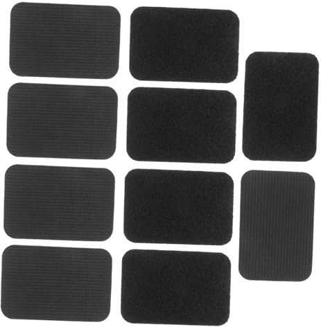 SOLUSTRE Pastilles Adhésives Antidérapantes PVC Noires 5 Paires