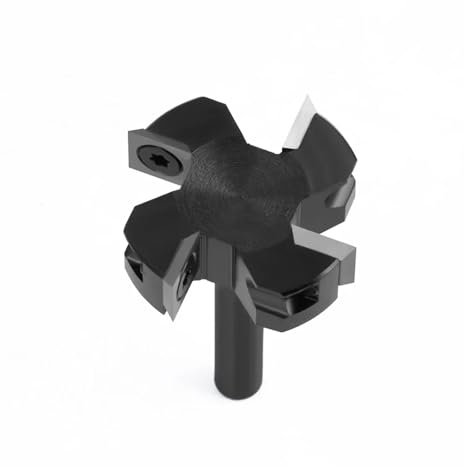 Kenpling 1 fraise à queue de 8 mm avec fraise en carbure cémenté for le travail du bois, fraise à raboter à 4 ailes