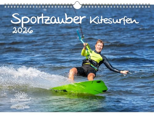 Sportzauber Kitesurfen DIN A3 Kalender für 2026 Surfer und surfen - Seelenzauber