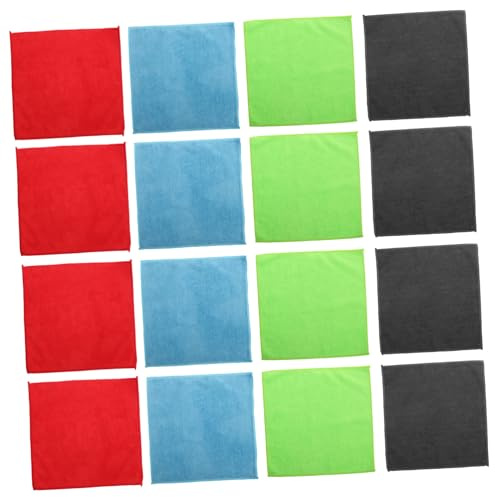 SOPOTUTU 24pcs Microfiber Cleaning Cloths Red Microfibre Cloths for Car Kitchen Auto Drying Towels Absorbent Towel