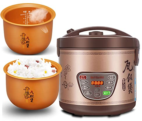 GGGUOJINN Cuiseur à riz 4/5/6 L Terre cuite de grande capacité Glaçage Naturel Cuit Liner pour chambre familiale pour 1 ~ 12 personnes riz cocotte (taille : 5 l) (6 l)