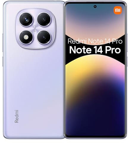 Xiaomi Redmi Note 14 Pro 4G Smartphone (versione EU), viola 8+256G, con caricatore