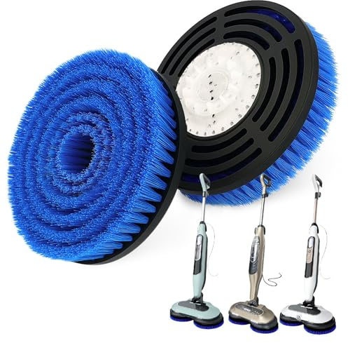 Frescares S7001 Upgraded Replacement Steam Mop Brush Head for Shark,S8201 S8001 S7000 S7201 S7000AMZ S7005 S7020 S7001C Scrubbing and Sanitizing Hard Floor Steam Mop Pads (2Blue)
