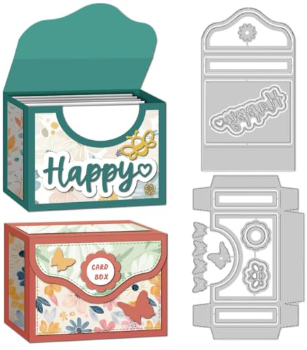 DELORIGIN 3D Kartenaufbewahrungsbox Stanzformen Kartenherstellung Schablone Karte Scrapbooking Prägevorlage Stanzformen Für Grußkarten Einladungsdekor