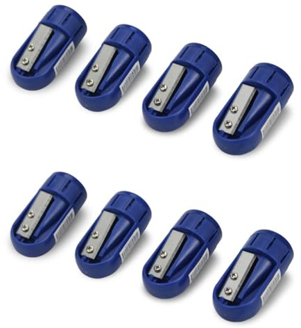 Asyduey 8PCS Zimmermannsbleistiftspitzer Manueller Bleistiftspitzer für Flache Zimmermannsbleistifte, Tragbares Bleistiftspitzwerkzeug
