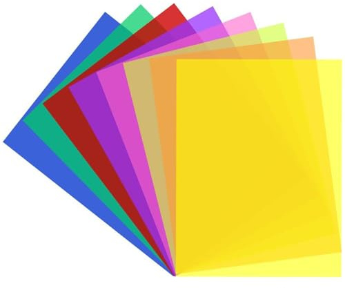 Superposiciones de Colores para Dislexia, Reducen Estrés Visual, 8 Piezas Tamaño A4 Filtro de Color de Ayuda para Reducción de Estrés, Claridad y Aprendizaje en Lectura