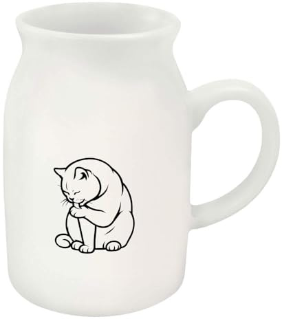 Azeeda 300ml 'British Shorthair Cat Licking Paw' Ceramic Milk Jug (MJ00020345)