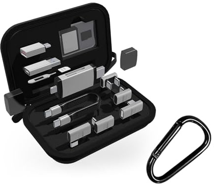 Plyisty USB C -Adapter -Kit, USB/Typ C -Kartenleser, USB C zu Einem Adapter, Multi -Ladungskabel -Kabelspeicherbox