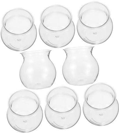 SOIMISS Lot de 8 Pots de Fleurs à Bulles Transparents pour Succulentes, Terrariums Compacts pour Bureau et Intérieur, Vases Hydroponiques en Verre, Supports Décoratifs pour Propagation