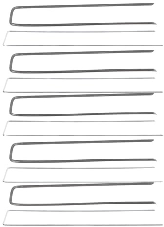 Yardenfun 30 Stück Teiliges U förmiges Garten eisennagel Verzinkte Stahlheringe zur Befestigung von Rasenteppichen Unkrautvlies und Gartenvliesen Robust und Wiederverwendbar für