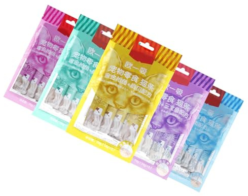 Generic Hälsosamma Kattgodis Mineraler Protein Multivitaminer 5 X 14g Slickbara Blöta Kattgodis (Tonfisk lax)