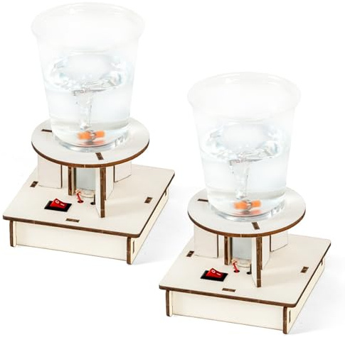 Tornado Maker 2 Set Tornado educativo in una bottiglia Simulatore magnetico scientifico Giocattoli alimentati a batteria per bambini per laboratorio di scienze, lezioni di scienze